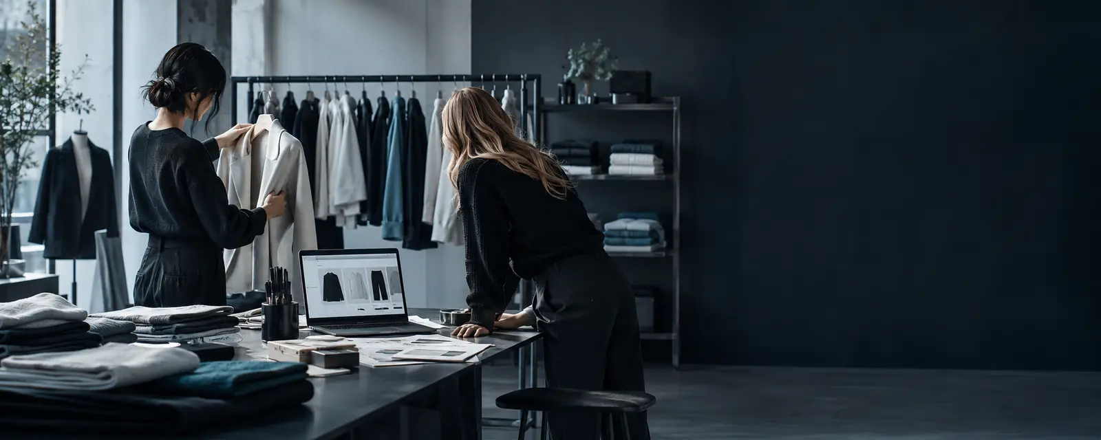 Equipo de una marca de moda trabajando en su ecommerce