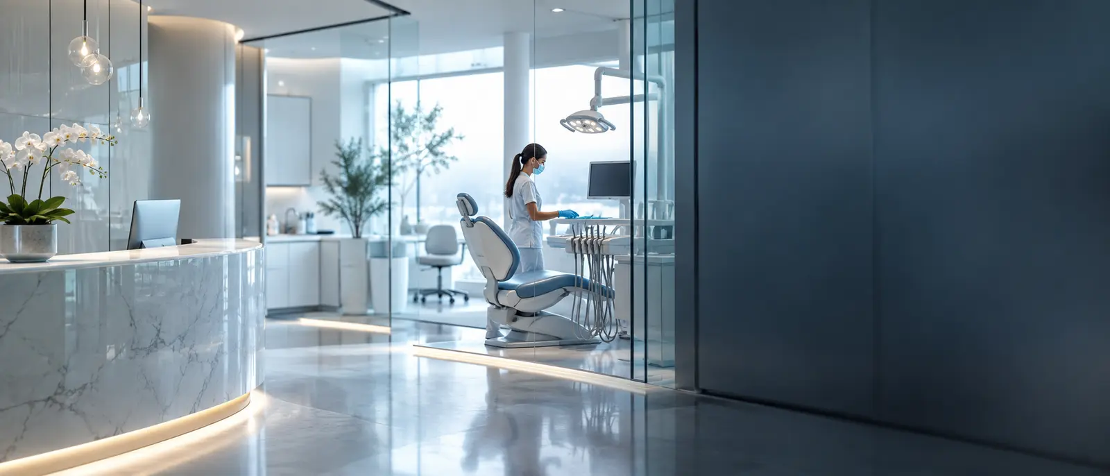 Clínica dental moderna y luminosa
